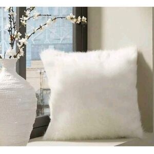 Fluffy Large Faux Fur Throw Pillows - 2
